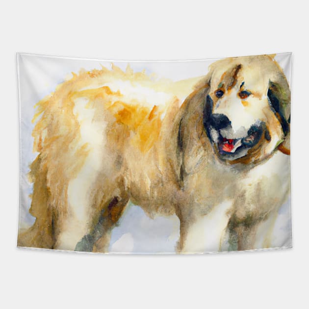 Anatolian Shepherd Watercolor - Dog Lover Gifts Tapestry by Edd Paint Something