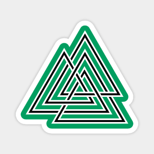 Valknut Knot Old Symbol Of Interlaced Triangles 2 Magnet