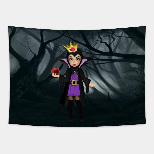 Queen and apple Tapestry by Paciana Peroni