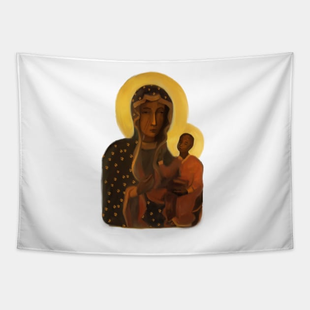 Our Lady of Częstochowa Tapestry by HappyRandomArt