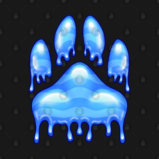 Water Paw Print by Bluekittie