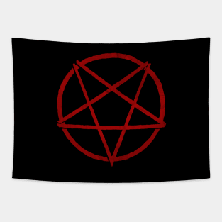 Red Satanic Pentagram | Hail Satan Tapestry