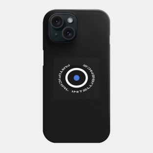 Artifcial Intelligence AI Cool Blue Pill Logo Phone Case