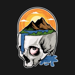 Summer Skull Mountain T-Shirt