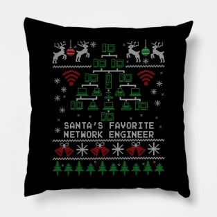 Santa's Favorite Network Engineer Christmas for IT Professionals Pillow