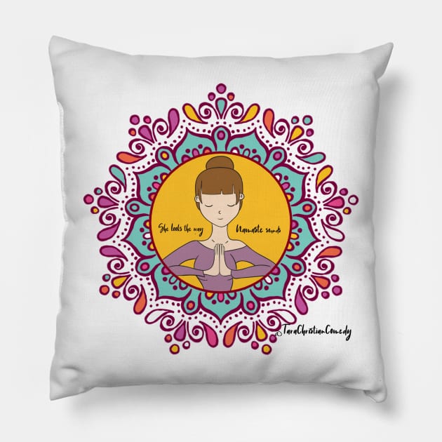 "That Friend with Bangs" joke graphic Pillow by Living Room Comedy