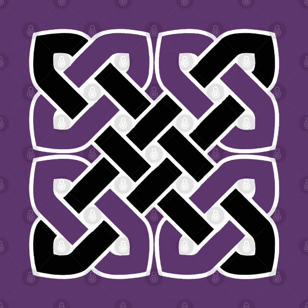 Celtic Interwoven Endless Knot Geometric Pattern 6 by taiche