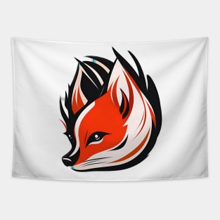 Furry Fox Head Tapestry