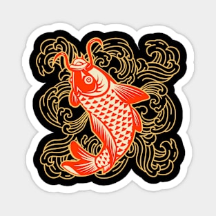 Leaping Koi Fish 2 Magnet