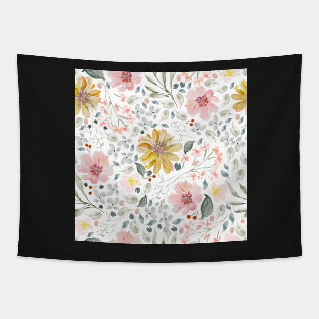 Mia fleur Watercolor florals Tapestry by Harpleydesign