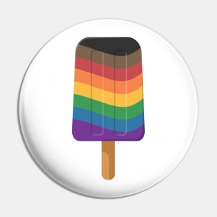 Cute  Inclusive Rainbow Pride Flag Popsicle Pin