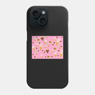 More Kawaii Desserts on Pink Phone Case