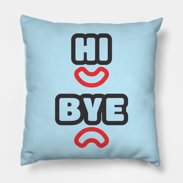 Hello and Goodbye Pillow by Dino Sparcs