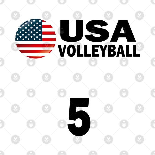 USA Volleyball #5 T-shirt Design by werdanepo