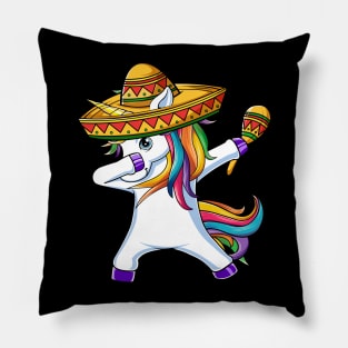 Dabbing Unicorn Rainbow Dab Dance Sombrero Pillow