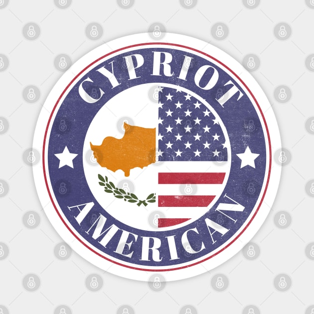 Proud Cypriot-American Badge - Cyprus Flag Magnet by Yesteeyear