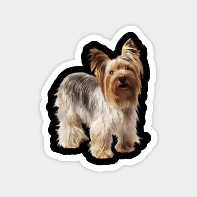 Yorkshire Terrier Dog, Love Yorkies, Dog Lover Magnet by dukito