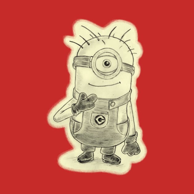 Kevin Minion Drawing by Ricardo77