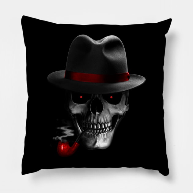 Skull Mafia Pillow by opawapo