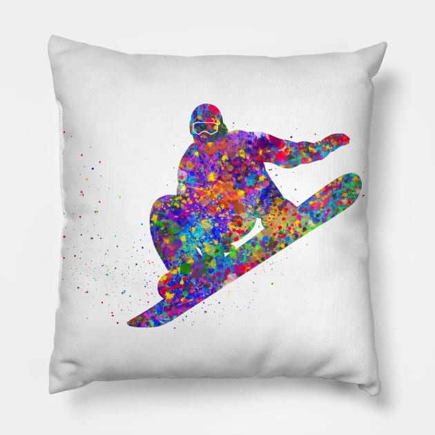 Snowboard Pillow by Yahya Art