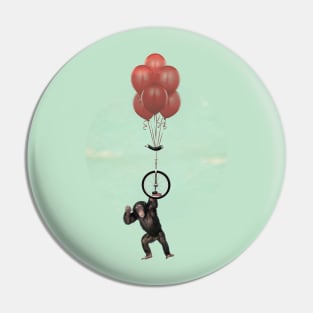 Unicycle monkey and balloons 02 Pin