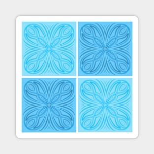 Tile pattern blue Magnet