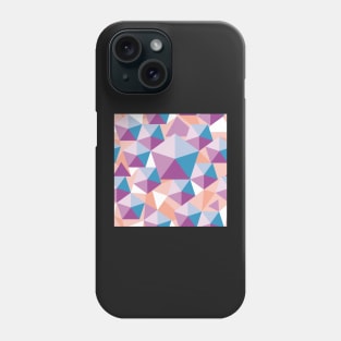 Flowing polychrome pentagons blue Phone Case