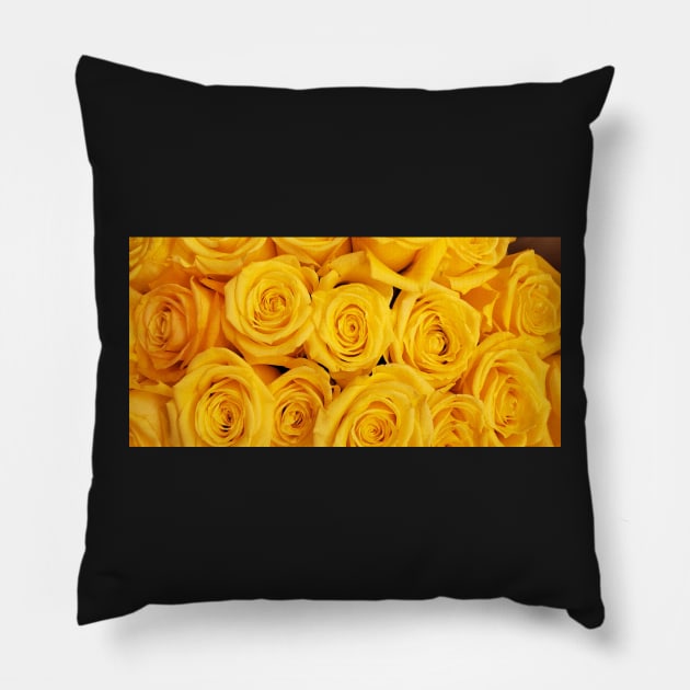 Yellow Roses Pillow by laceylschmidt