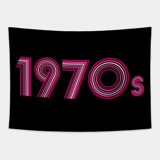 1970s Vintage Pink Magenta Disco Font Tapestry