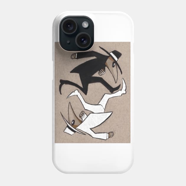 Spy Vs Spy Yin and Yang Phone Case by Laura Beth Art