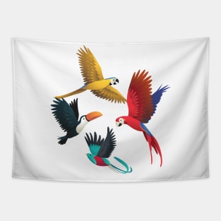 Parrots Collection Tapestry