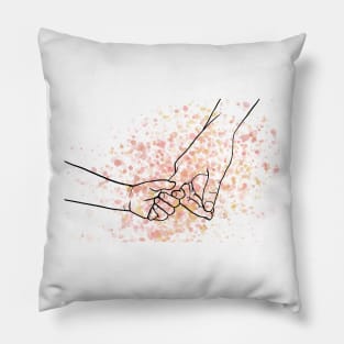 Daughter and Dad's Hands Pillow