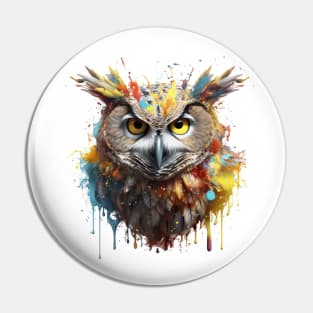 Owl Splash Art: Enchanting Fantasy Illustration #2 Pin