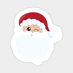 Santa Claus, Winking Santa, Santa Hat, Christmas Magnet