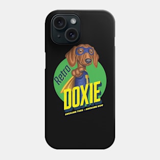 Retro Dachshund Super Hero Phone Case