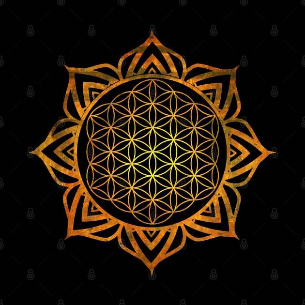 Lotus Flower of Life Mandala by Bluepress