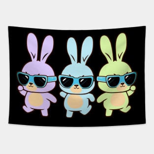 Cute Easter Bunnies Dancing Easter Day 2023 Boys Girls Men Tapestry