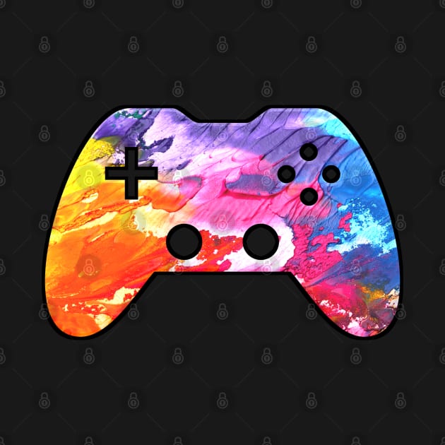 Abstract Splatter Paint - Gaming Gamer Abstract - Gamepad Controller - Video Game Lover - Graphic Background by MaystarUniverse