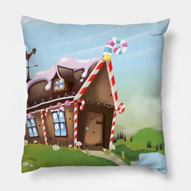 Candy House Pillow by nickemporium1