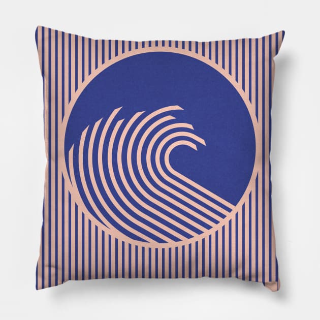 Great Wave Of Japan Pillow by Rosi Feist