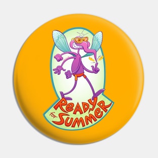 Mischievous mosquito getting ready to bite everyone in summer Pin