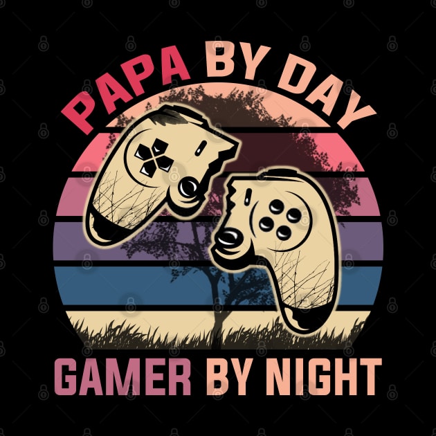 Papa By Day Gamer By Night by DragonTees