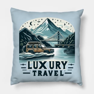 Suv Crossing A River, Luxury Travel Pillow