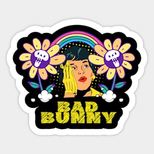 Bad Bunny Sticker for Sale by blobblesart