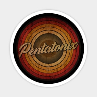 arjunthemaniac,circle retro faded Pentatonix Magnet