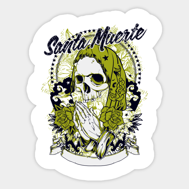 Santa Muerte - Ribbon - Sticker
