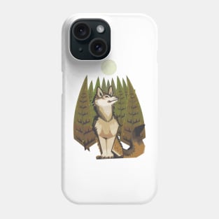 Grey Wolf Moon Phone Case