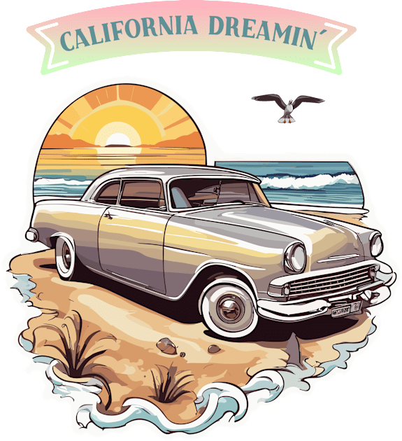 california dreamin´ Kids T-Shirt by Kingrocker Clothing