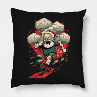 BADASS SANTA, Violent Night-inspired Christmas design Pillow