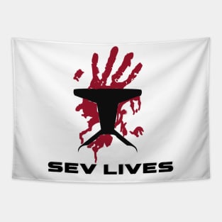 Sev Lives Handprint T-Shirt Tapestry